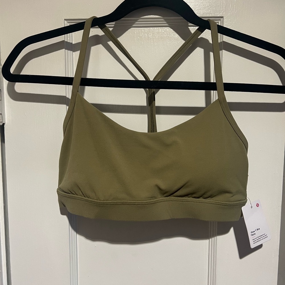 lululemon Olive Green Strappy Sports Bra